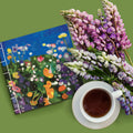 Carnet 14,8x14,8 cm, 50 pages, reliure japonaise FLEURS-V1