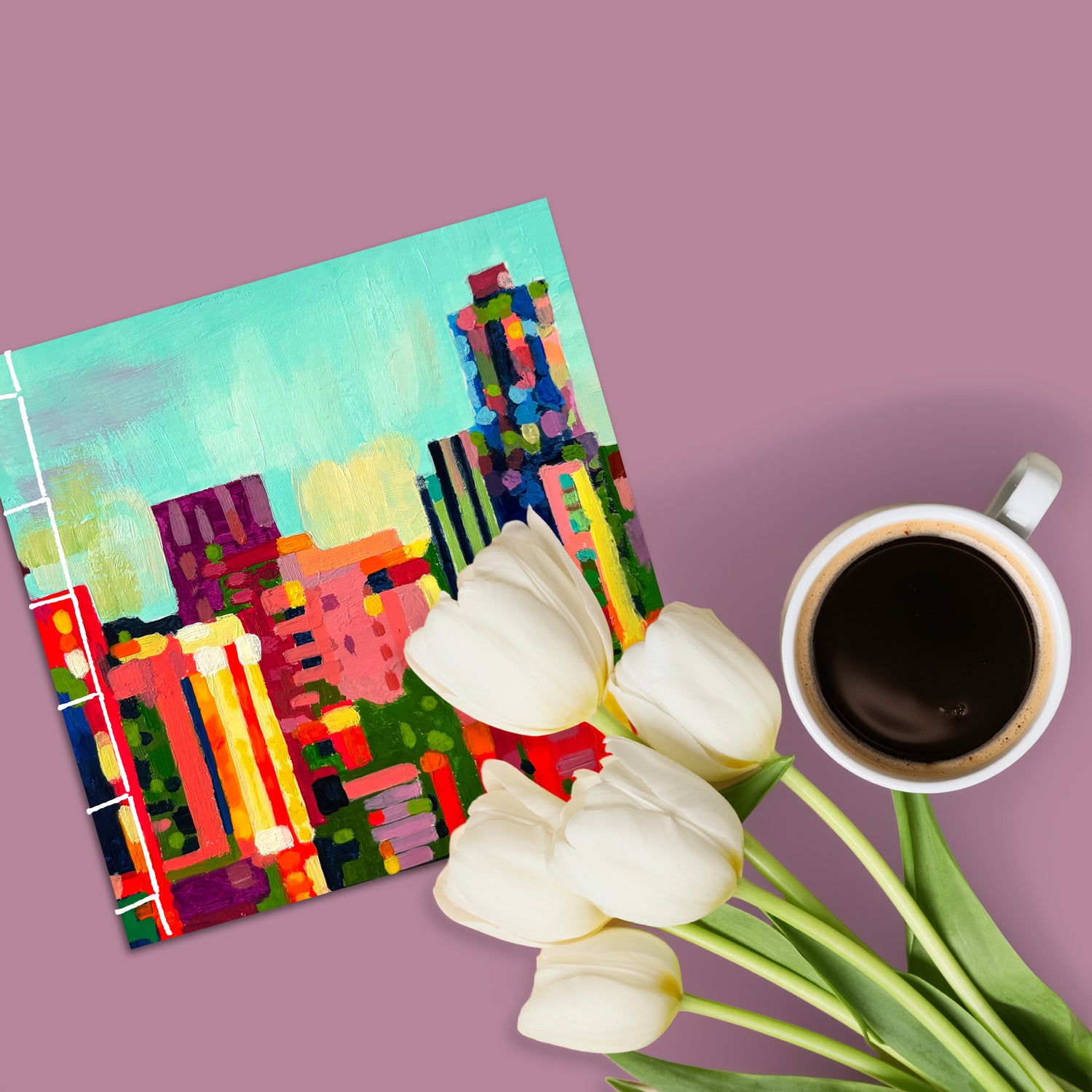 Carnet 14,8x14,8 cm, 50 pages, reliure japonaise URBAN-2