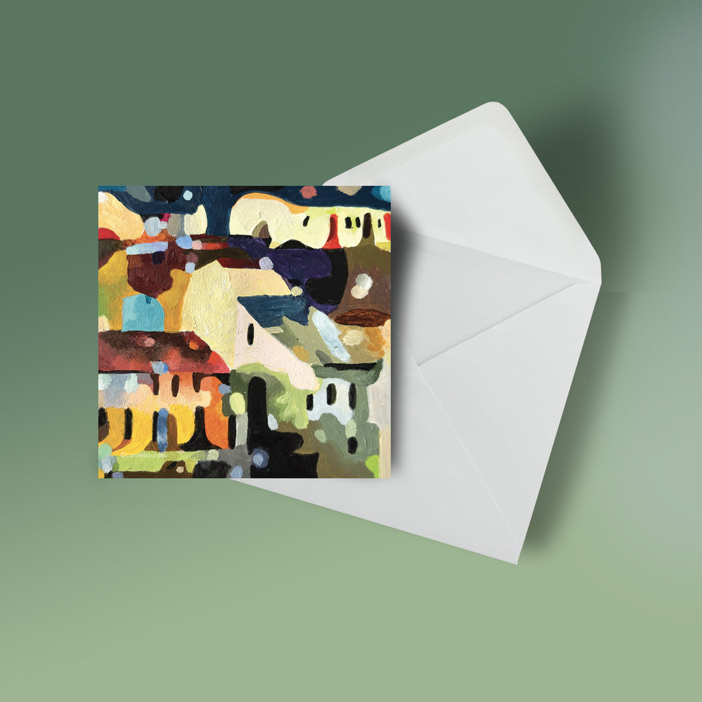 Carte avec enveloppe - Reproduction d'après une oeuvre originale - 10x10 cm