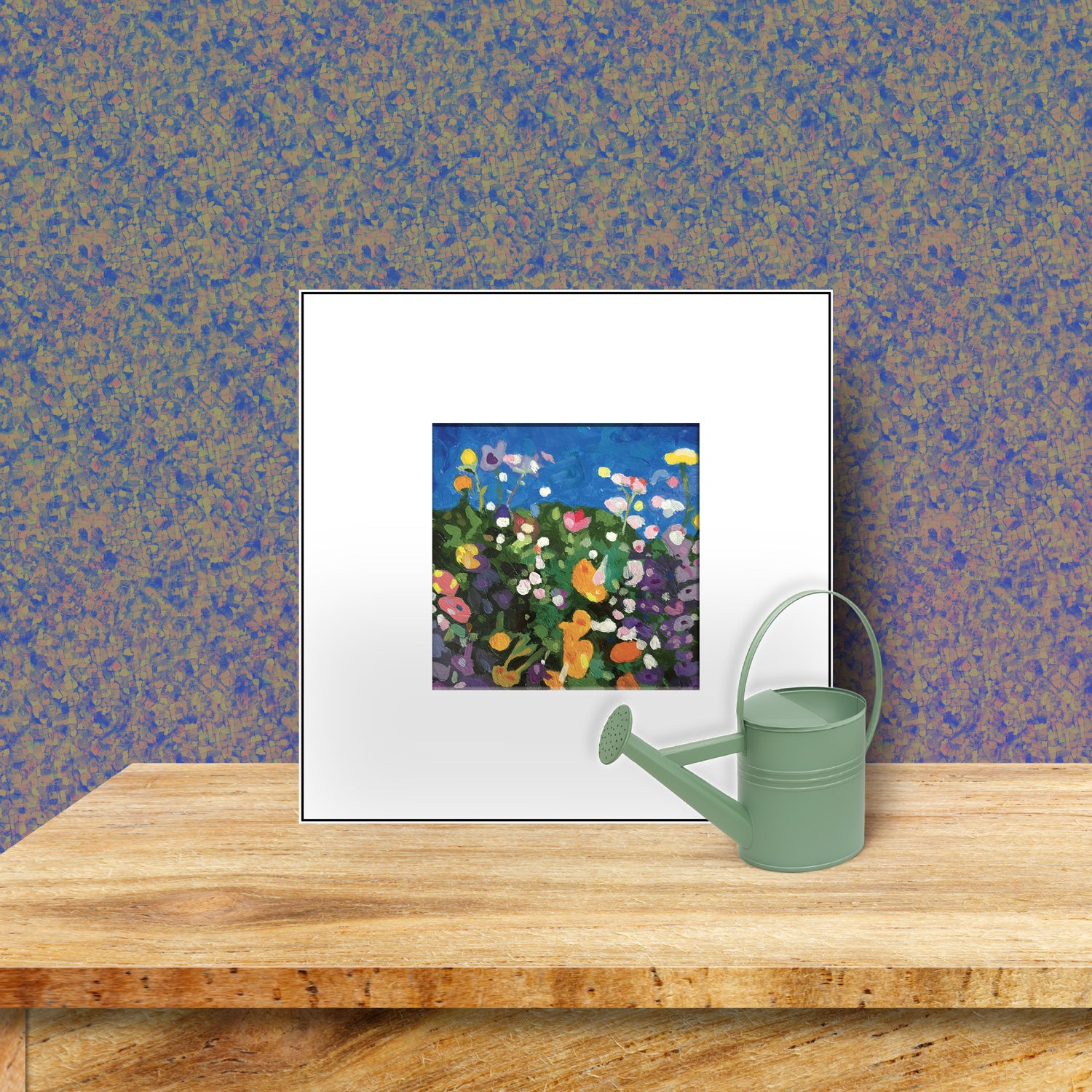 Reproduction oeuvre originale avec passe-partout 20x20 cm