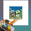 Oeuvre originale signée avec passe-partout 20x20 cm