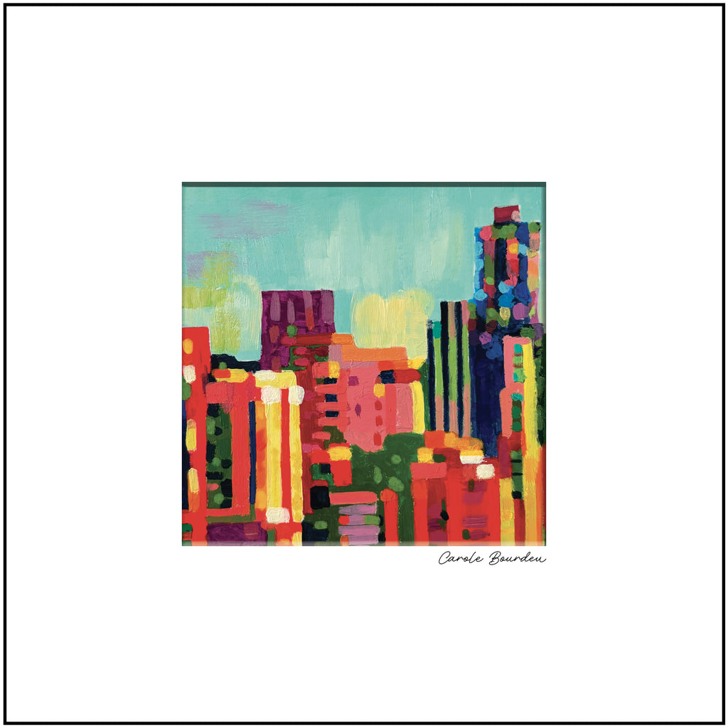 Oeuvre originale signée avec passe-partout 20x20 cm