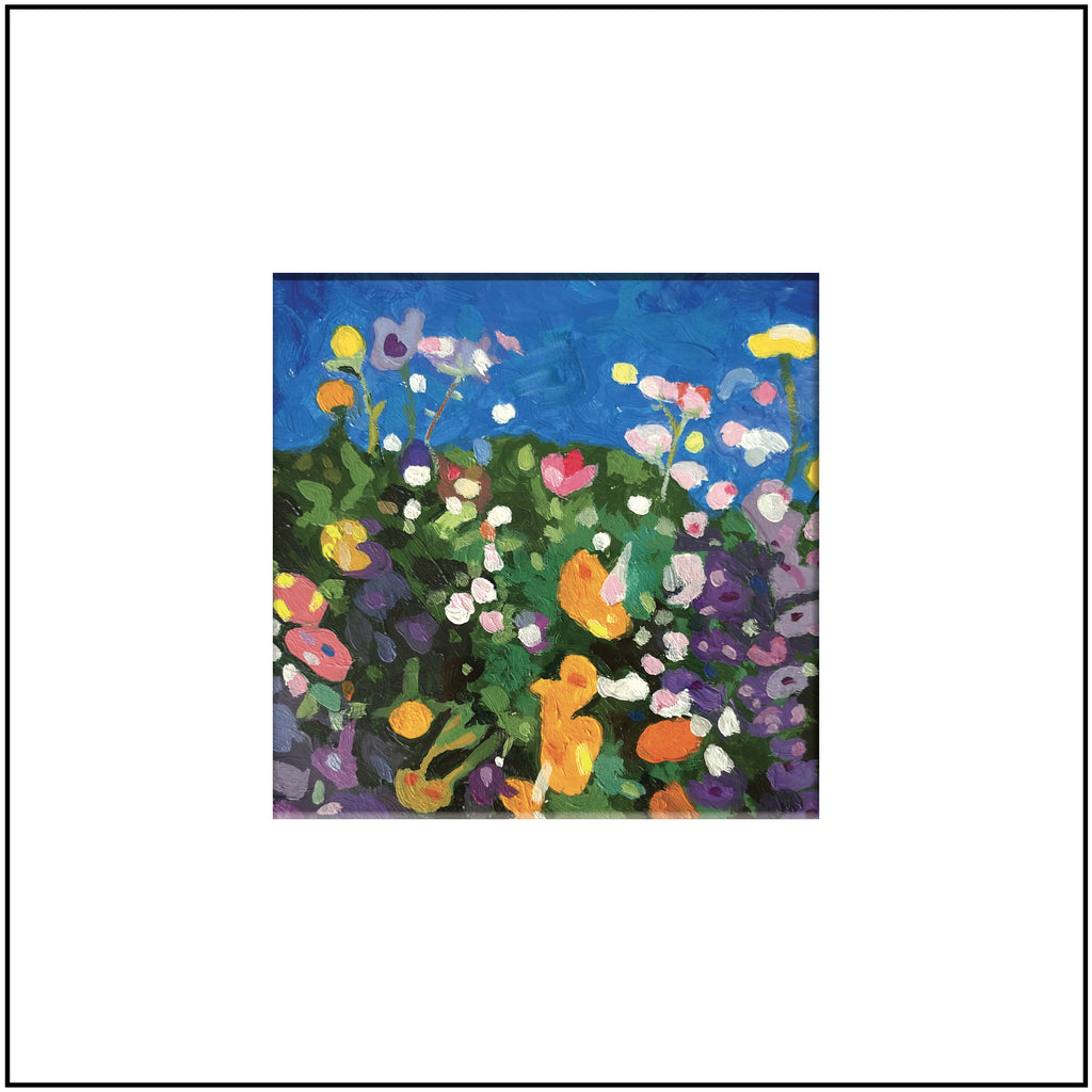 Reproduction oeuvre originale avec passe-partout 20x20 cm