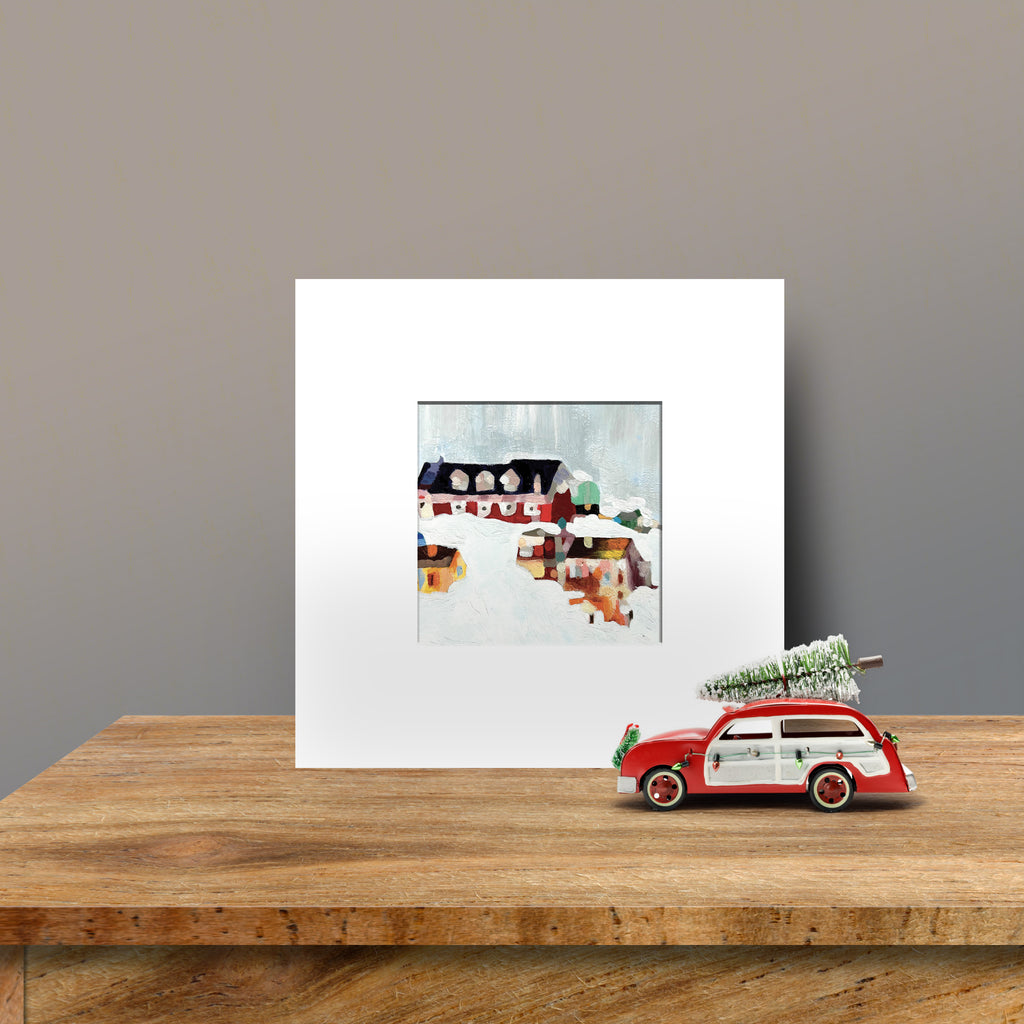 Reproduction oeuvre originale avec passe-partout 20x20 cm