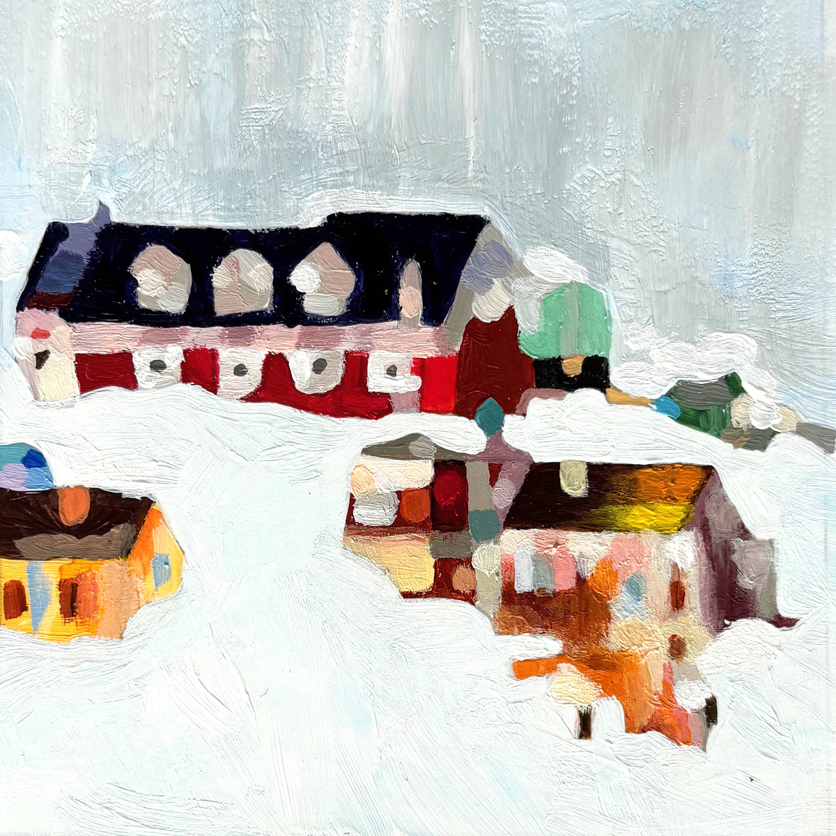 Reproduction oeuvre originale avec passe-partout 20x20 cm