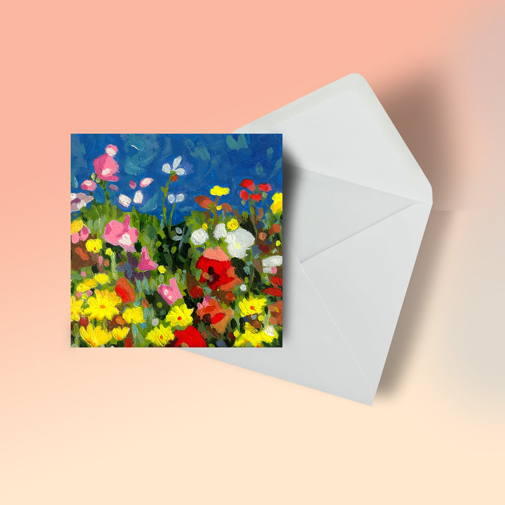 Carte avec enveloppe V2 - Reproduction d'après une oeuvre originale - 10x10 cm