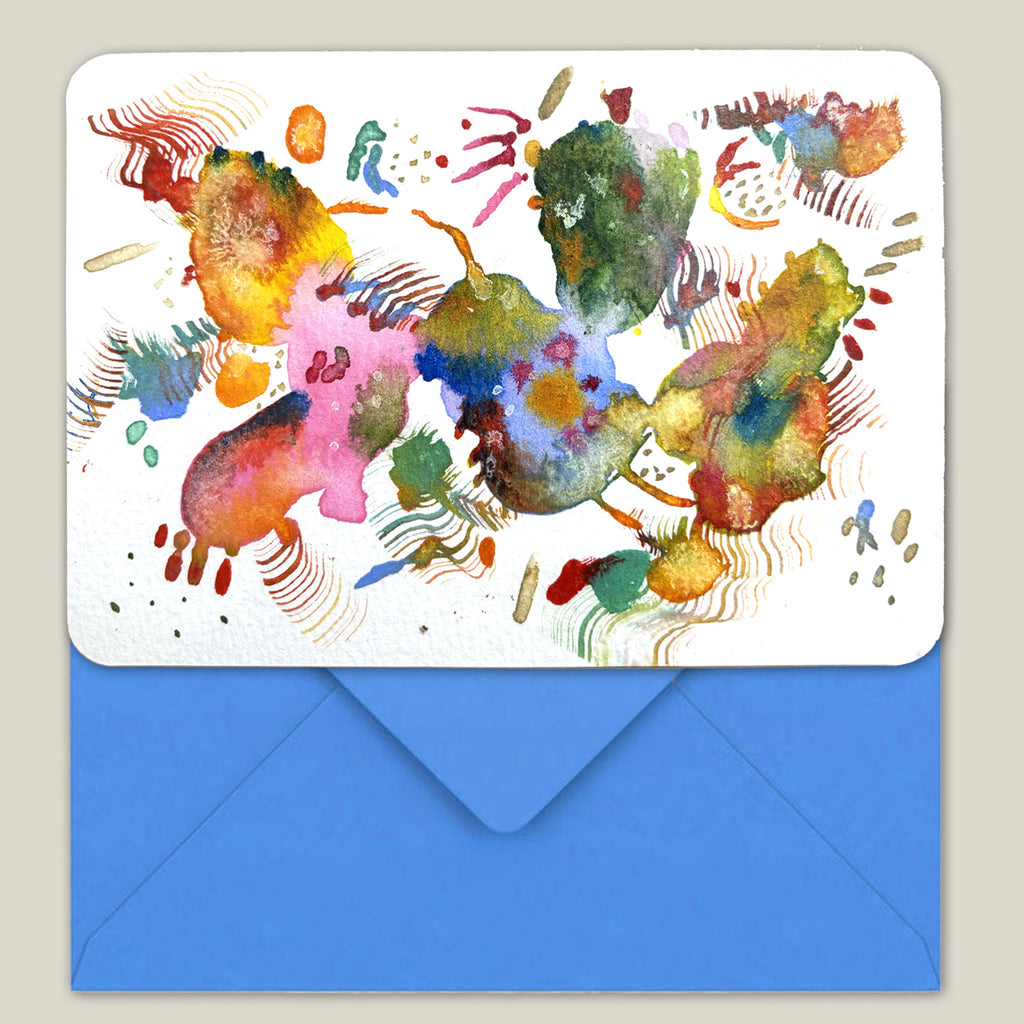 Carte postale aquarelle - Modèle original signé avec enveloppe